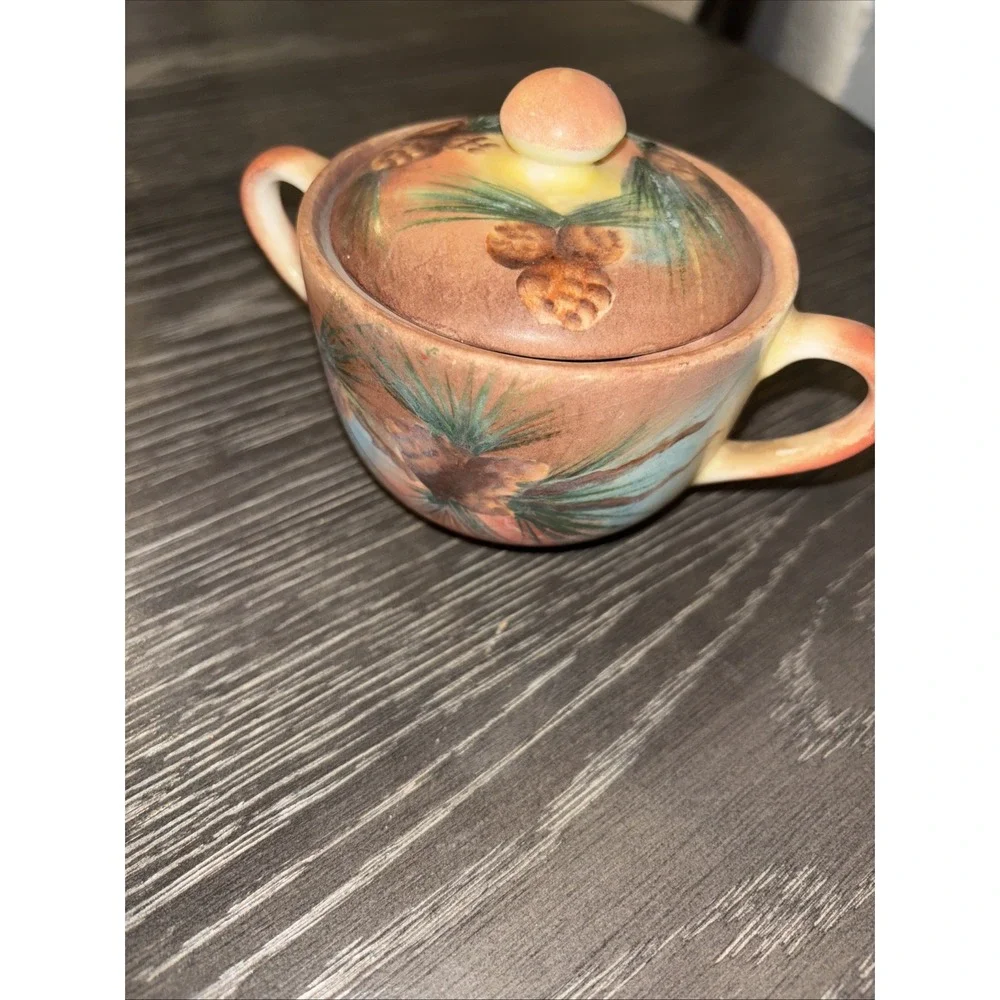 Hand Painted Sugar‎ Bowl Vintage Made USA